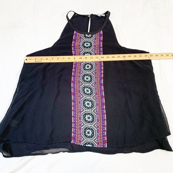 5/$25 Daniel Rainn black sleeveless halter neck flowy lightweight top - XXL - Picture 5 of 8